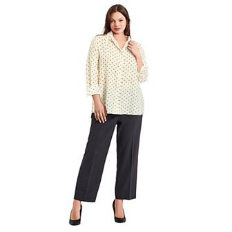 Avenue Women's Plus Size Button Front Blouse
