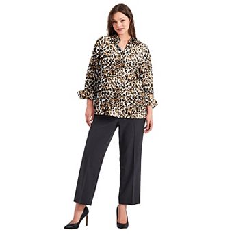 Avenue Women's Plus Size Button Front Blouse