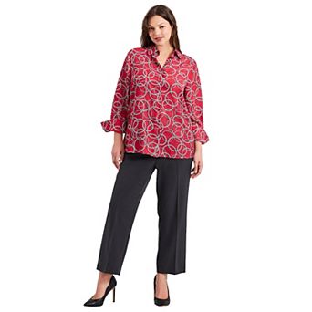 Avenue Women's Plus Size Button Front Blouse