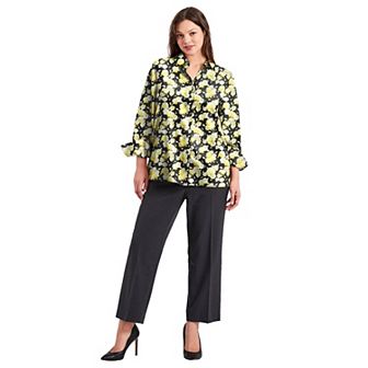 Avenue Women's Plus Size Button Front Blouse