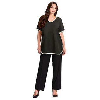 Avenue Women's Plus Size Contrast Top