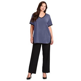 Avenue Women's Plus Size Contrast Top