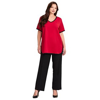 Avenue Women's Plus Size Contrast Top