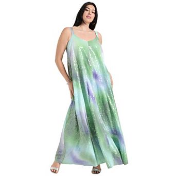 June + Vie Women's Plus Size Sequin Swing Maxi Dress