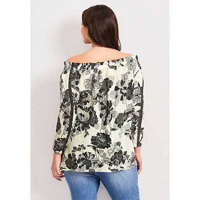 Avenue Women's Plus Size Convertible Peasant