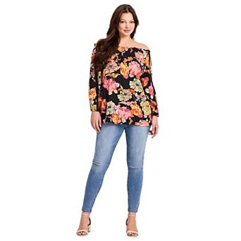 Avenue Women's Plus Size Convertible Peasant