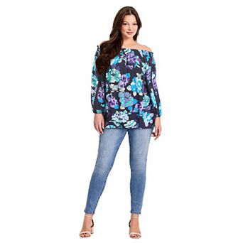 Avenue Women's Plus Size Convertible Peasant