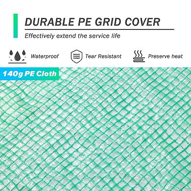 Aoodor Greenhouse Replacement Cover Large Walk in Tunnel For Outdoor Plant (Frame NOT Included)