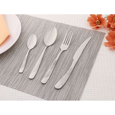 24Pcs Silverware Set, Stainless Steel Flatware with Knife, Spoons and Forks Set Serving Utensils Set
