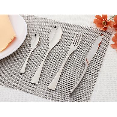 4Pcs Silverware Set, Stainless Steel Flatware with Knife Cutlery Set, Tableware Serving Utensils Set
