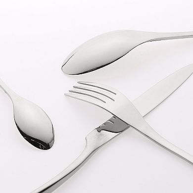 4Pcs Silverware Set, Stainless Steel Flatware with Knife Cutlery Set, Tableware Serving Utensils Set