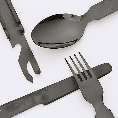 4Pcs Stainless Steel Flatware with Spoons and Forks Set, Cutlery Set, Kitchen Serving Utensils Set