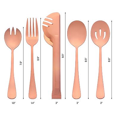 10Pcs Silverware Set, Stainless Steel Flatware Cutlery Set w Spoons and Forks, Serving Utensils Set