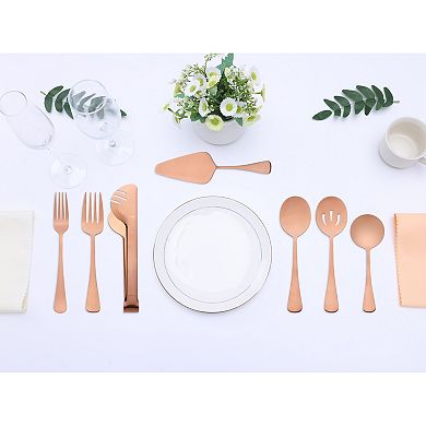 10Pcs Silverware Set, Stainless Steel Flatware with Spoons, Kitchen Cutlery Set Serving Utensils Set