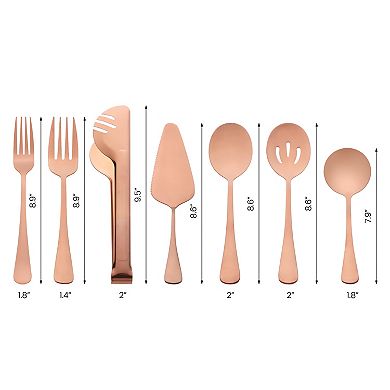10Pcs Silverware Set, Stainless Steel Flatware with Spoons, Kitchen Cutlery Set Serving Utensils Set