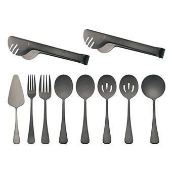 10 pc Silverware Set, Stainless Steel Flatware with Spoons, Kitchen Cutlery Set Serving Utensils Set