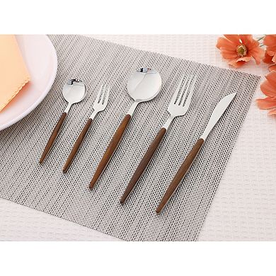 5Pcs Silverware Set, Stainless Steel Flatware with Knife, Spoons and Forks Set, Serving Utensils Set