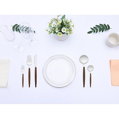 5Pcs Silverware Set, Stainless Steel Flatware with Knife, Spoons and Forks Set, Serving Utensils Set