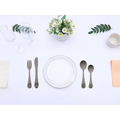 4 Piece Flatware Set, Stainless Steel Silverware with Knife, Mirror Polished Cutlery Set for Kitchen