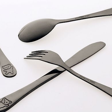 4 Piece Flatware Set, Stainless Steel Silverware with Knife, Mirror Polished Cutlery Set for Kitchen