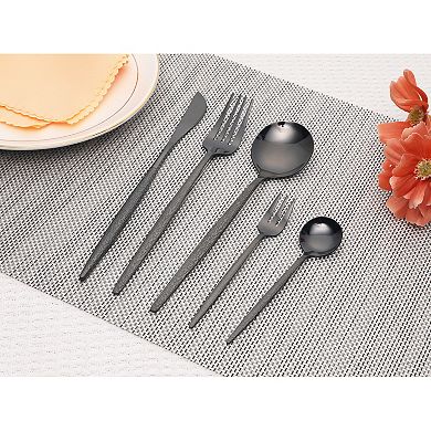 20Pcs Silverware Set, Stainless Steel Flatware with Knife, Spoons and Forks Set Serving Utensils Set