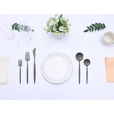20Pcs Silverware Set, Stainless Steel Flatware with Knife, Spoons and Forks Set Serving Utensils Set