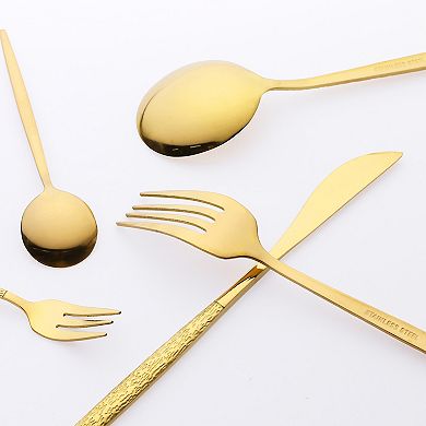20Pcs Silverware Set, Stainless Steel Flatware with Knife, Spoons and Forks Set Serving Utensils Set