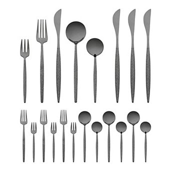 20 pc Silverware Set, Stainless Steel Flatware with Knife, Spoons and Forks Set Serving Utensils Set