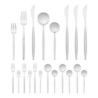 20 pc Silverware Set, Stainless Steel Flatware with Knife, Spoons and Forks Set Serving Utensils Set