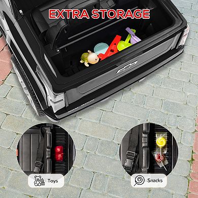 Qaba 12V Licensed Kids Electric Car with Back Storage, Suspension