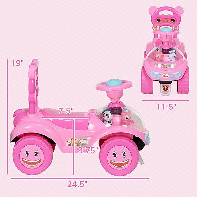 Qaba Toddler Push Car, Kids Foot to Floor Sliding Car