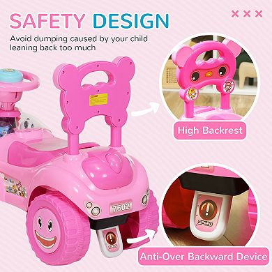 Qaba Toddler Push Car, Kids Foot to Floor Sliding Car
