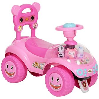 Qaba Toddler Push Car, Kids Foot to Floor Sliding Car