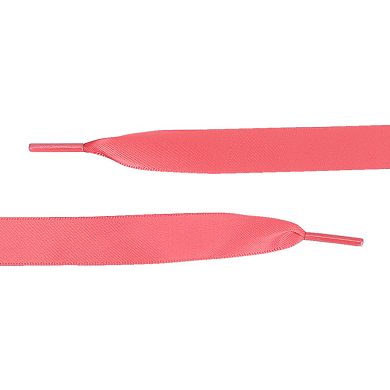 Unisex Solid Color Wide Satin Ribbon Shoelaces for Sneakers 2 Pairs 19.69"