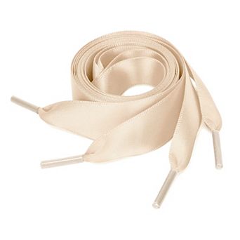 Unisex Solid Color Wide Satin Ribbon Shoelaces for Sneakers 2 Pairs 19.69"
