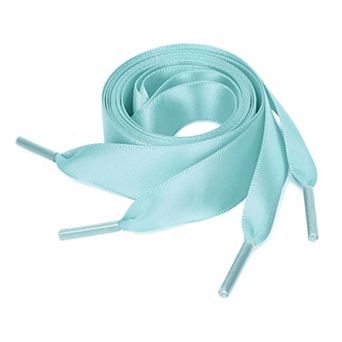 Unisex Solid Color Wide Satin Ribbon Shoelaces for Sneakers 2 Pairs 19.69"