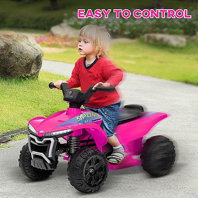 Qaba Kids ATV Quad, 6V Ride On Toy with Rechargeable Battery