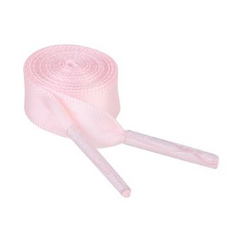 Unisex Flat Ribbon Solid Color Satin Silk Shoelaces for Sneakers 2 Pairs 47.2"