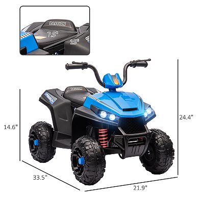 Qaba 12V Kids ATV with Spring Suspension, Forward & Reverse