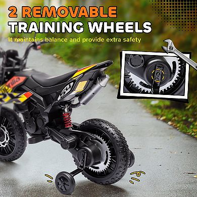 Qaba 12V Aprilia Licenced Kids Motorcycle with Training Wheels