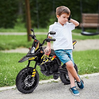 Qaba 12V Aprilia Licenced Kids Motorcycle with Training Wheels