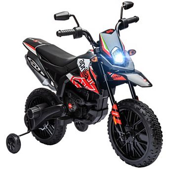 Qaba 12V Aprilia Licenced Kids Motorcycle with Training Wheels