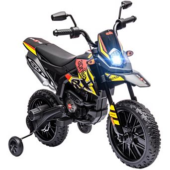 Qaba 12V Aprilia Licenced Kids Motorcycle with Training Wheels