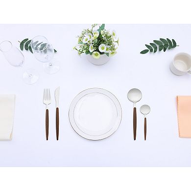 4Pcs Flatware Set, Stainless Steel Kitchen Cutlery Set with Spoons and Forks, Serving Utensils Set