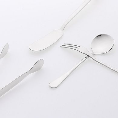 16 Pieces Silverware Set, Stainless Steel Flatware with Spoons and Forks Set, Serving Utensils Set