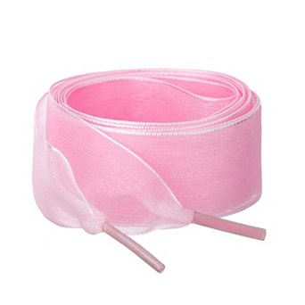 2 Pairs Flat Snow Yarn Shoelaces 2.5cm Wide Transparent for Sneakers 23.62"