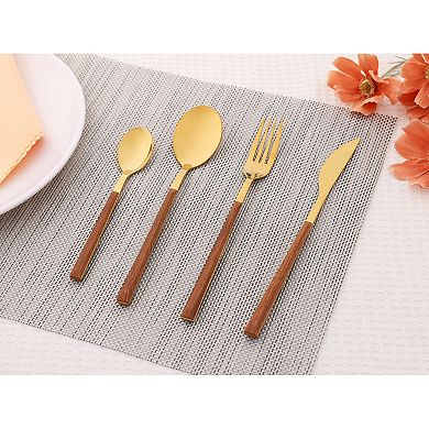 4Pcs Silverware Set, Stainless Steel Flatware, Cutlery Set, Serving Utensils Set for Kitchen