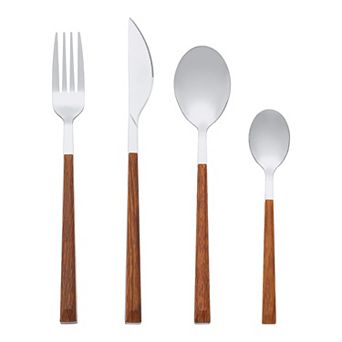 4 pc Silverware Set, Stainless Steel Flatware, Cutlery Set, Serving Utensils Set for Kitchen