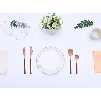 16 Piece Silverware Set, Stainless Steel Flatware with Knife and Forks, Kitchen Serving Utensils Set