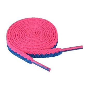 Flat 2 Color Blocks Athletic Tennis Shoelaces for Sneakers 2 Pairs 47.24"